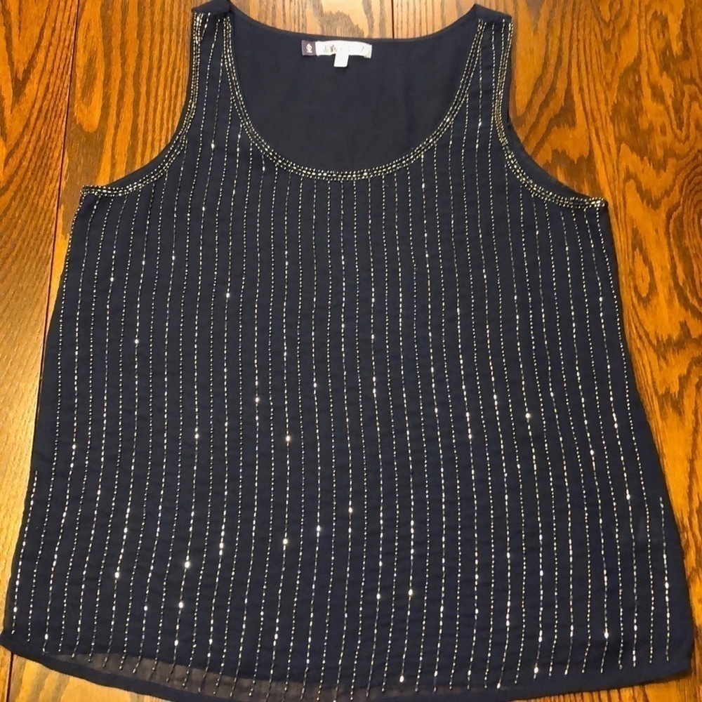 Jennifer Lopez Blue Tank With Silver Bling